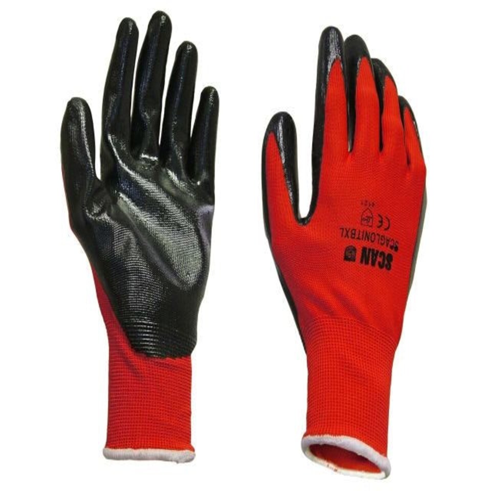 Nitrile Coated Knitted Gloves - M (Size 8) - SCAGLONITBM N/A