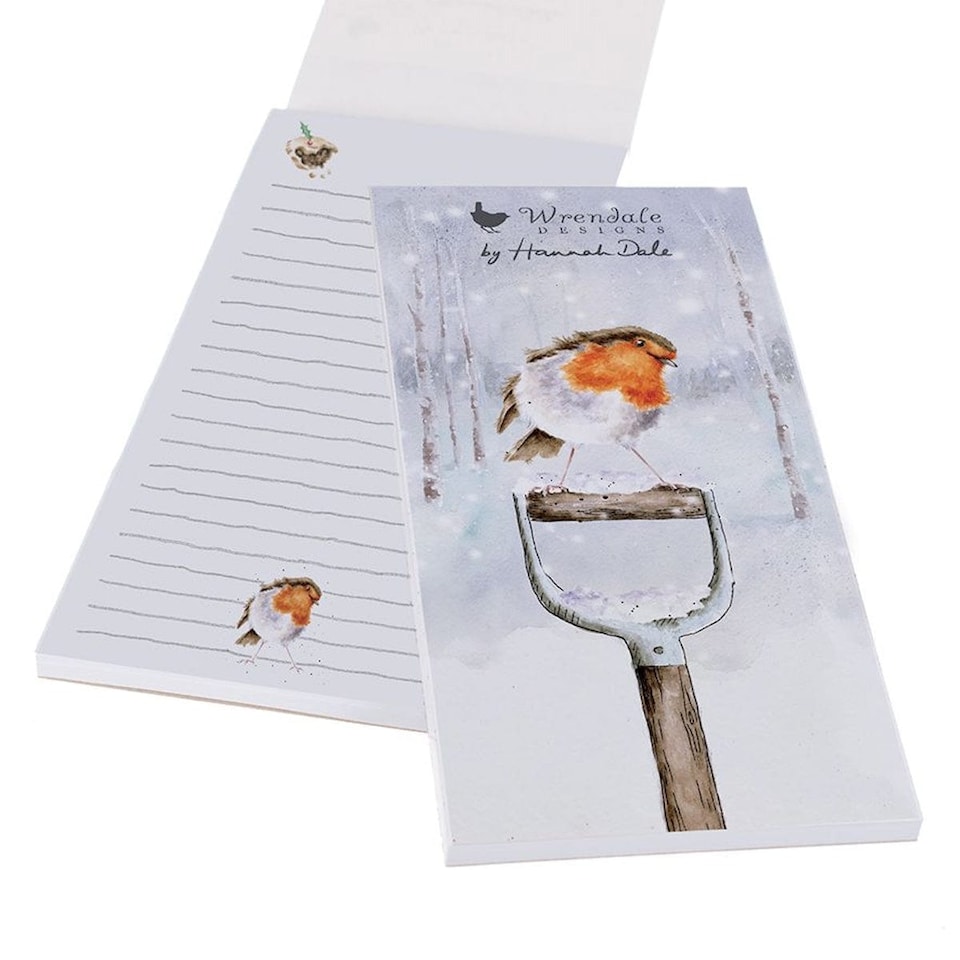 Wrendale Designs Red Robin Magnetic Shopping List Pad