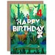 image 1 of Cute Amazon Jungle Animals Age 4 Year Old Child Kids 4th Birthday Card