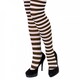 image 1 of Pack of 12 Brown and White Striped Tights Brown | One Size