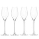 image 1 of Set of 4 Final Touch Crystal Champagne Flutes Glasses - Clear