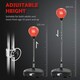 image 3 of HOMCOM Punching Bag with Stand Boxing Bag Set with Adjustable Height Red