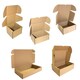 image 2 of 100 x Brown Die Cut Boxes 15 x 12 x 2.5" (381x304x63mm) Folding Postal Shipping Cartons Brown