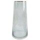 image 1 of 28cm Gold Rim Smoke Grey Glass Vase | Grey | 28