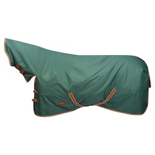 Weatherbeeta Comfitec Tyro Plus Combo Neck Lightweight Horse Rug - Green/Burnt Orange/White - 5´ 9"