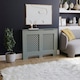 image 5 of Vida Designs Oxford Radiator Cover Painted MDF Cabinet, Grey, 111cm