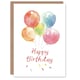 image 1 of Soft Watercolour Balloons Pastel Light Man Birthday Card