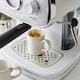 image 4 of Cooks Professional Retro Espresso Machine | 15-Bar Pressure | Steam Wand | Large 1.2L Water Tank | White & Silver