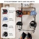 image 3 of London Boutique Motorcycle Helmet Wall Storage Rack with Riding Boot & Jacket Hooks 42 x 25 x 81cm