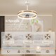 image 4 of HOMCOM Ceiling Fan Light with 3 Colour, Timer, Reversible, Remote, Gold | Gold