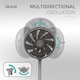 image 7 of Duux Whisper 3 Standing Fan with Remote Control | Grey | Grey