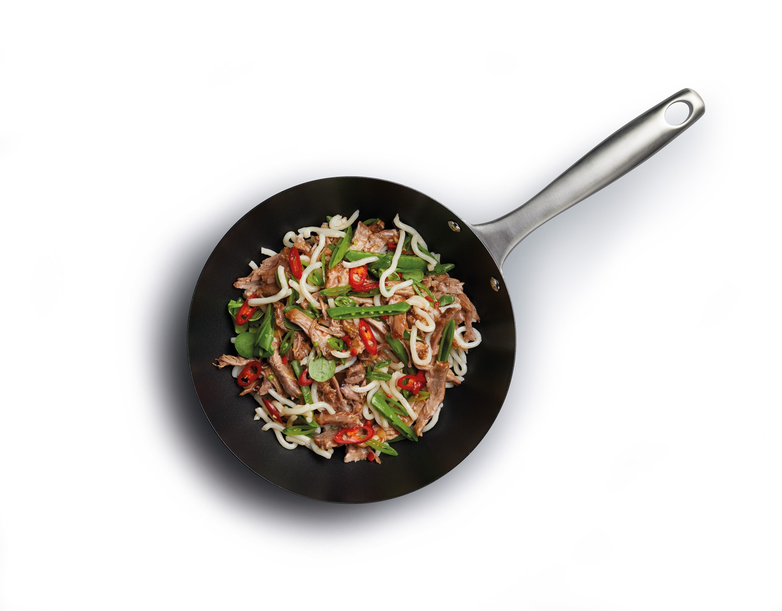 MasterClass Non-Stick Carbon Steel Induction Wok, 24.5cm