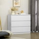 image 2 of HOMCOM Chest of Drawers, 3 Drawer Storage Cabinet Unit for Bedroom, White