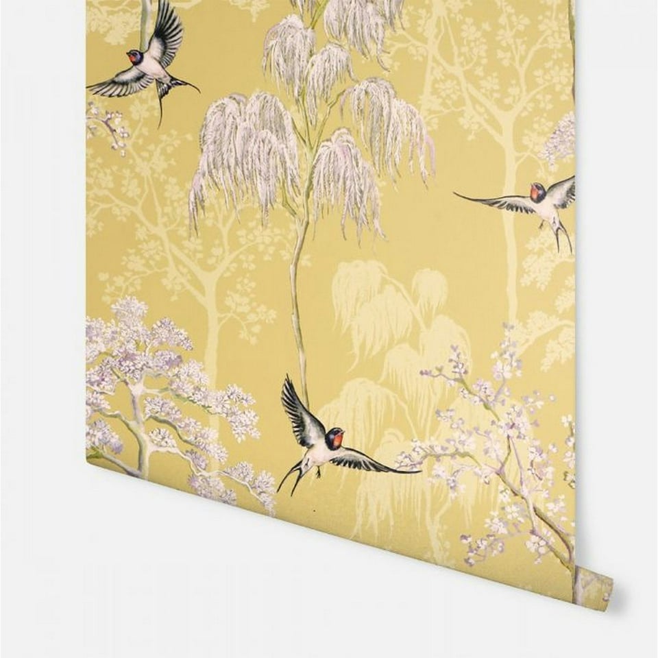 image 1 of Arthouse Japanese Garden Wallpaper - Ochre Yellow - One Size Yellow