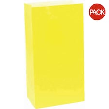 Amscan Paper Party Bags (Pack of 12) - Yellow - One Size