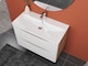 image 8 of AICA 800mm Wall-Hung White Bathroom Vanity Unit With Integrated Sink,2 Soft-Close Drawers for Storage