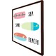 image 2 of Sea, sand, surf, beach (Picture Frame) Black | S