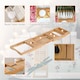 image 5 of HOMCOM Extendable Bamboo Bathtub Shelf Rack Bath Caddy Tray Bathroom Storage