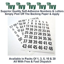IVY SELF ADHESIVE NUMBERS 1-99 231041