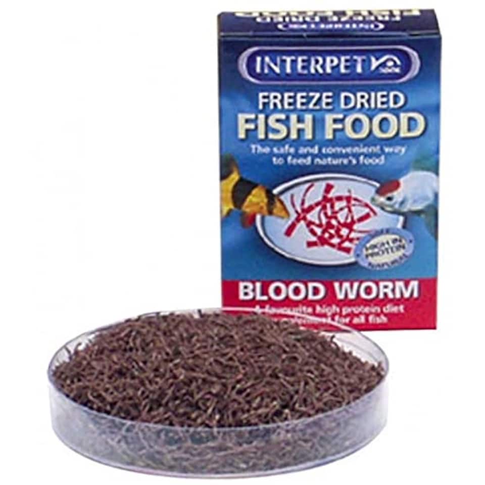 image 1 of Interpet Freeze Dried Blood Worms 4g Pack