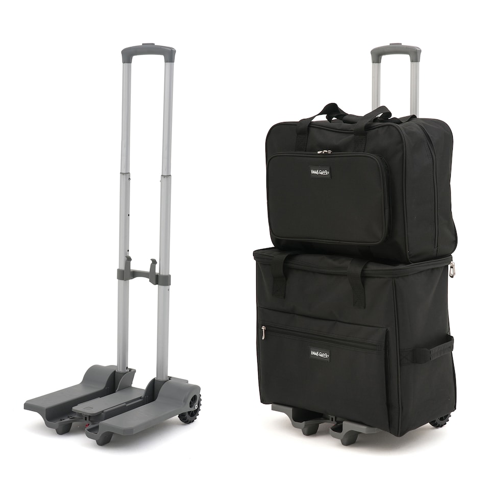 image 1 of Hobby Gift Sewing Machine Travel Storage System - Trolley Bag, Black