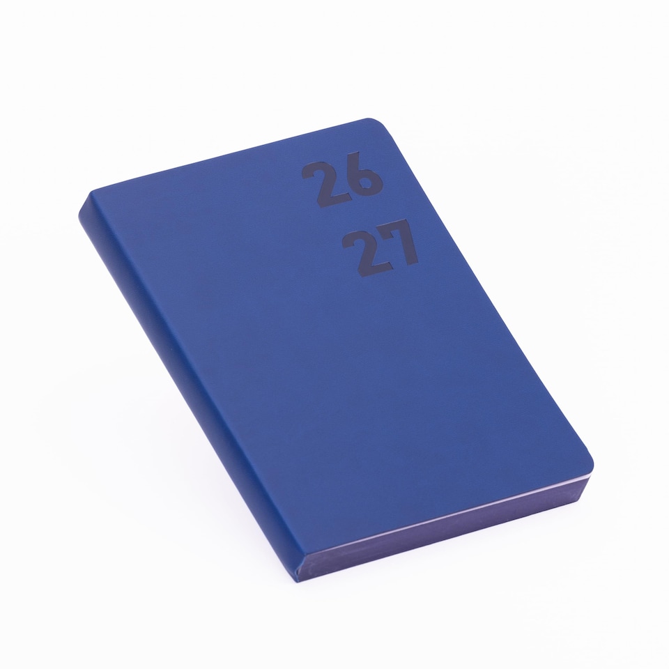 image 1 of 2026 - 2027 Academic Diary A5 Page a Day - Softcover Felix Mid Year Planner Aug 2026 to Jul 2027 | Blue | Navy