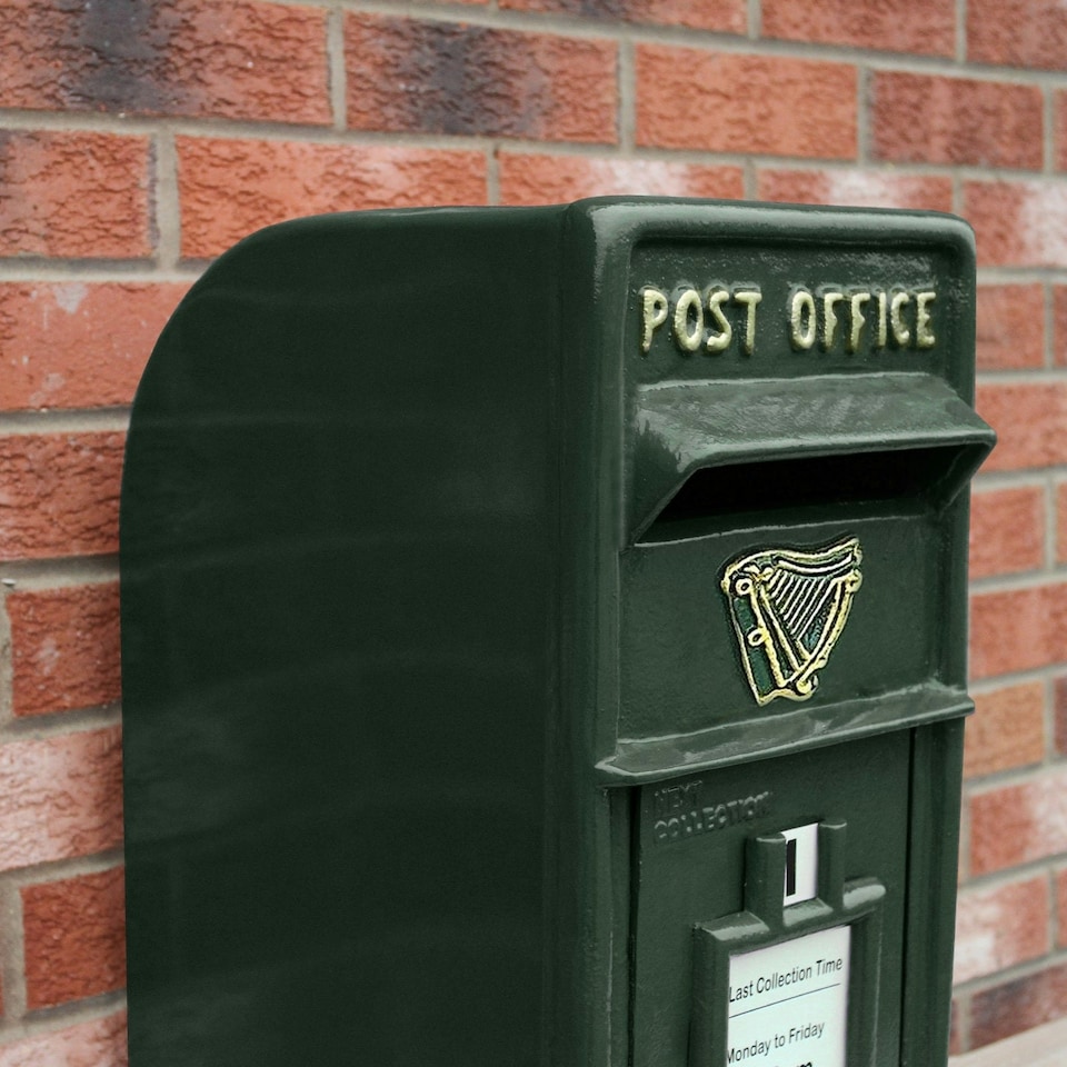 image 1 of Green Irish Post Box with Stand