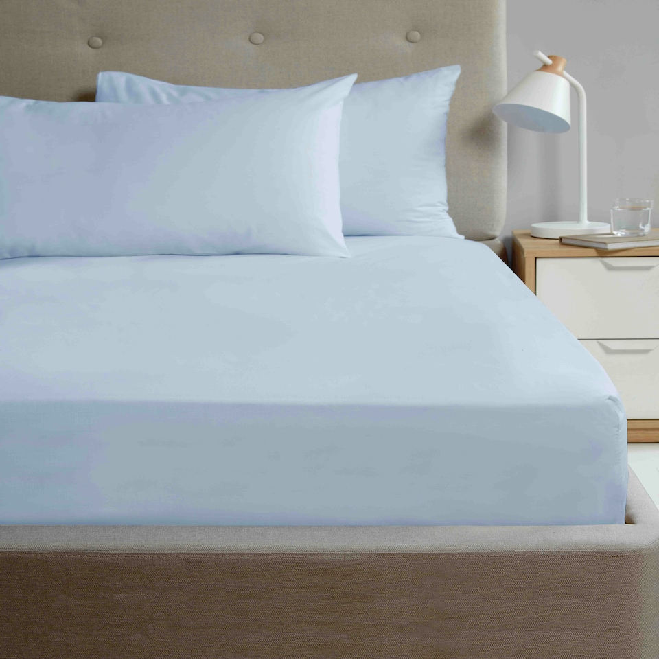 image 1 of So Soft Microfibre 180 Thread Count Sheet Set Blue | Single