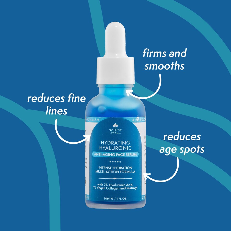 image 1 of Nature Spell 2% Hyaluronic Acid + 1% Vegan Collagen Face Serum