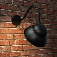 ValueLights Porter Black IP23 Outdoor Wall Light