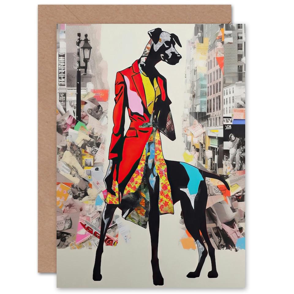 image 1 of Collage Dashing Doberman Dog Wife Birthday Card