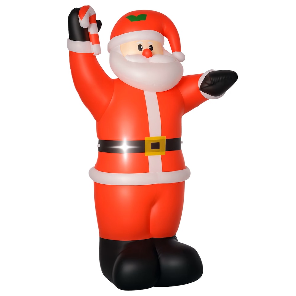 image 1 of HOMCOM Inflatable Christmas Santa Claus Air Blown Decoration Yard for Lawn