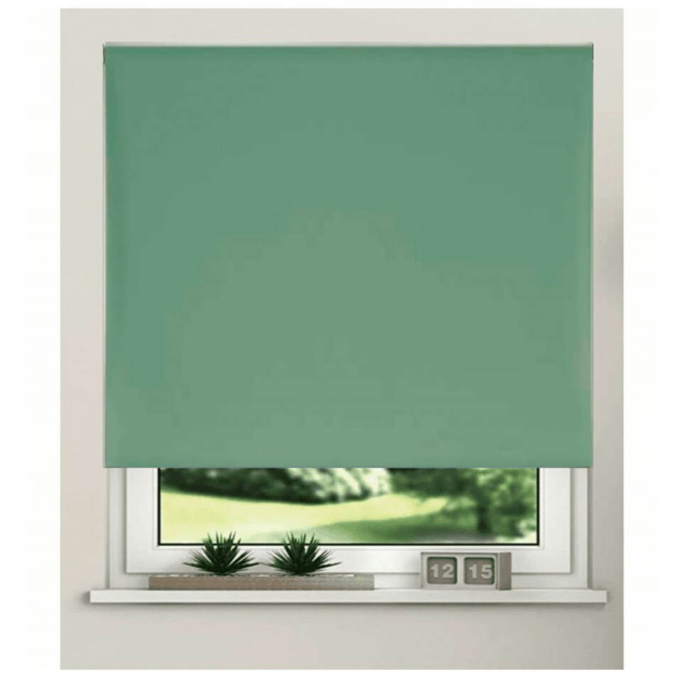 image 1 of 90cm Basil Trimmable Thermal Blackout Roller Blinds | Grey | Grey