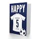 image 2 of Football Strip Kit White Jersey Top 5 Year Old Child Kids 5th Birthday Card