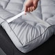 image 3 of Ezysleep 4 Inch Luxurious Shredded Memory Foam Mattress Topper - Soft Microfibre Cover | Grey | Grey