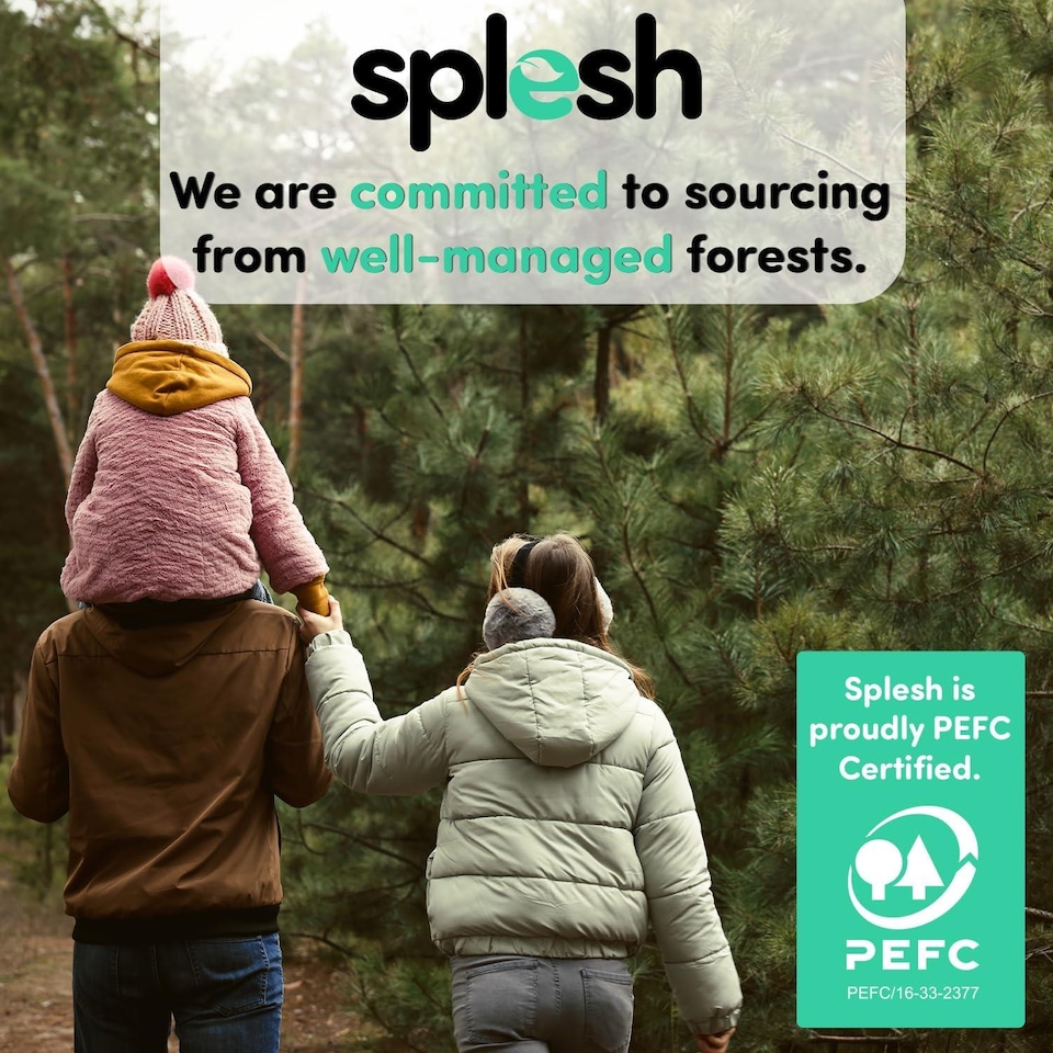 image 1 of Splesh Toilet Roll Original White 12 Rolls Quilted 3-Ply Soft Toilet Paper