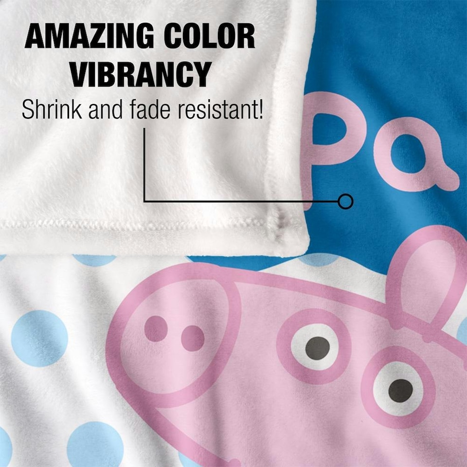 image 1 of Peppa Pig Logo Blanket - White - One Size