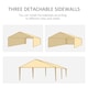 image 10 of Outsunny 6m x 3m Garden Gazebo Marquee Canopy Party Tent Canopy Patio Black
