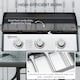 image 3 of Outsunny Portable Gas Plancha BBQ Grill with 3 Stainless Steel Burner, 9kW