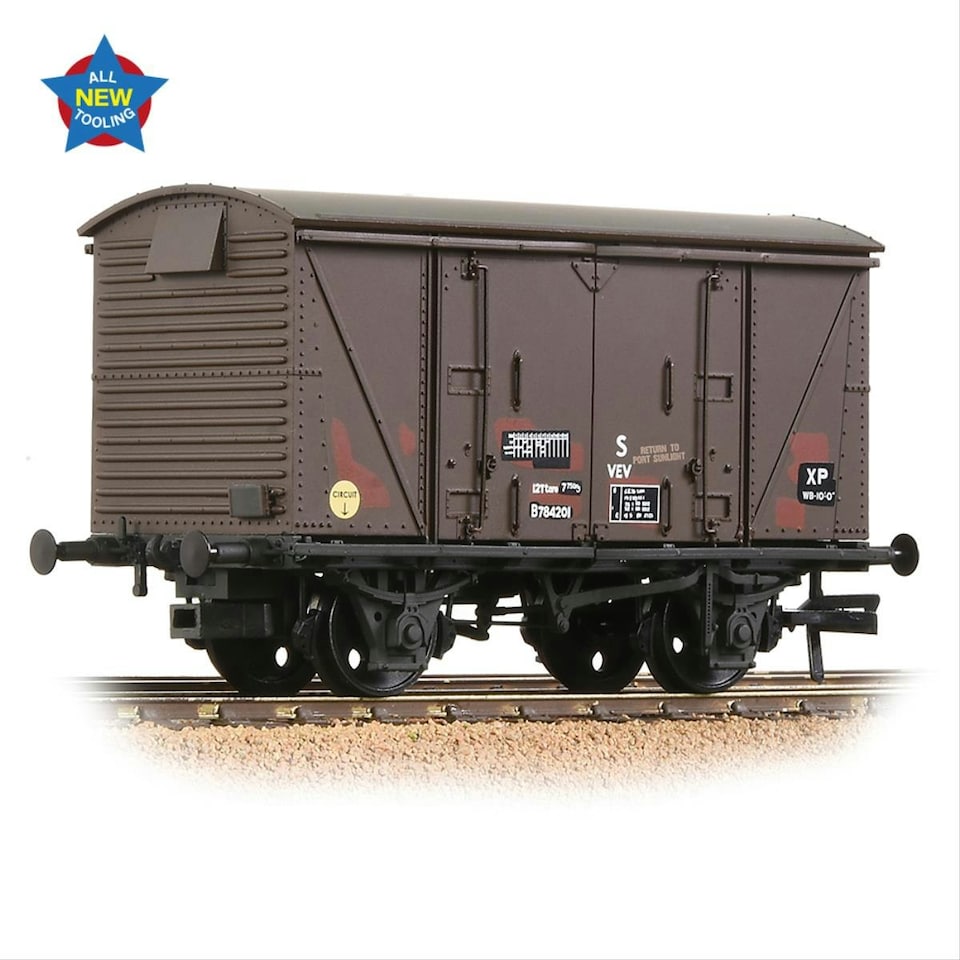 image 1 of Bachmann 12t Vanwide Ventilated Van BR Bauxite TOPS Weathered