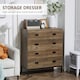 image 4 of HOMCOM Chest of Drawers, 4 Drawer Unit Storage Chest Bedroom