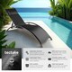 image 2 of Sun Lounger Set of 2 Alina - 5-step backrest, head cushion, aluminium frame | Black | black | 2