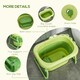 image 6 of HOMCOM Foldable Baby Bathtub for Newborns Infants Toddlers w/ Stool - Green
