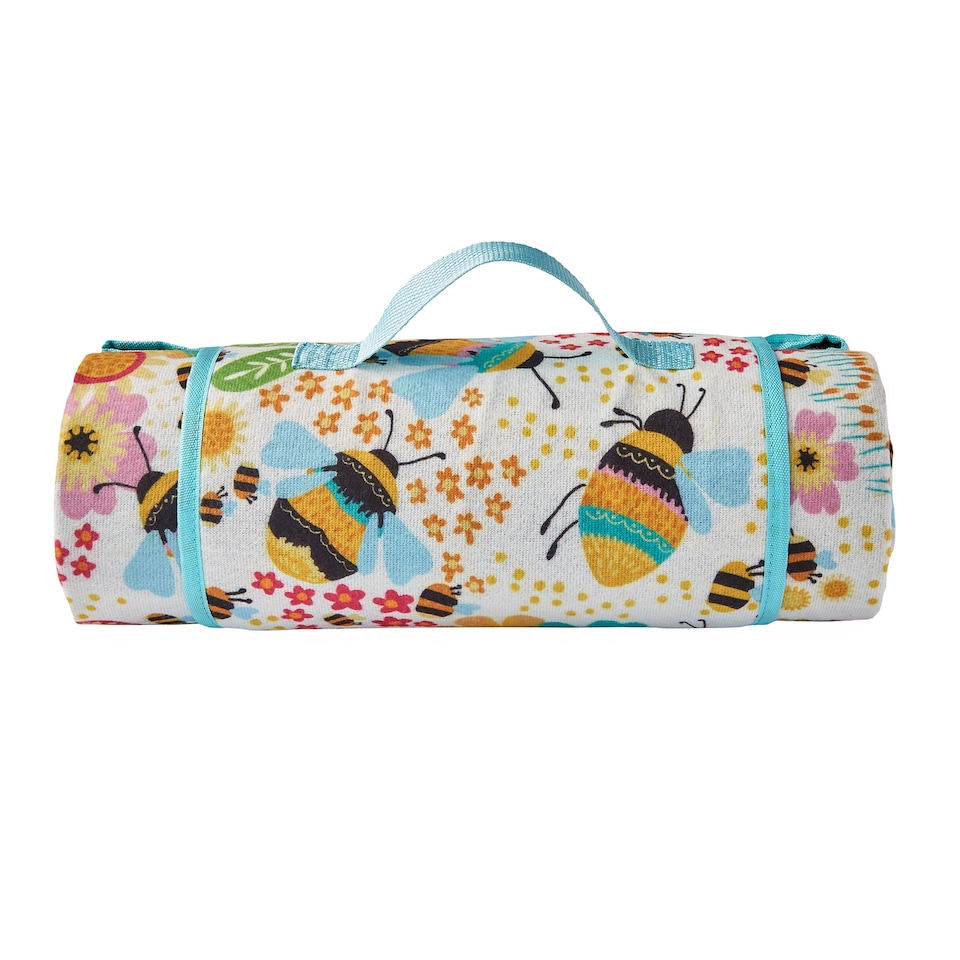 image 1 of Fusion Buzzy Bee Outdoor Picnic Blanket Ochre