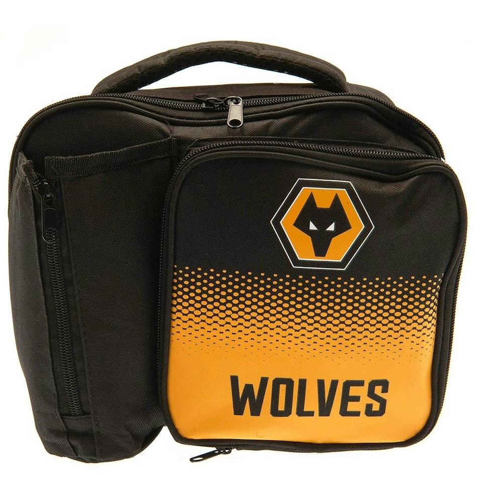 image 1 of Wolverhampton Wanderers FC Fade Lunch Bag - Black/Gold - One Size