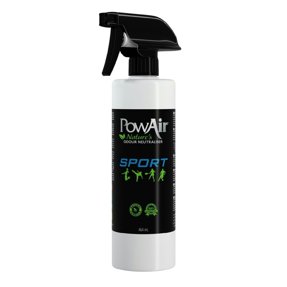 image 1 of PowAir Nature's Odour Neutraliser Sport Spray For Gym Bags, Athletic Apparel, Footwear 464ml