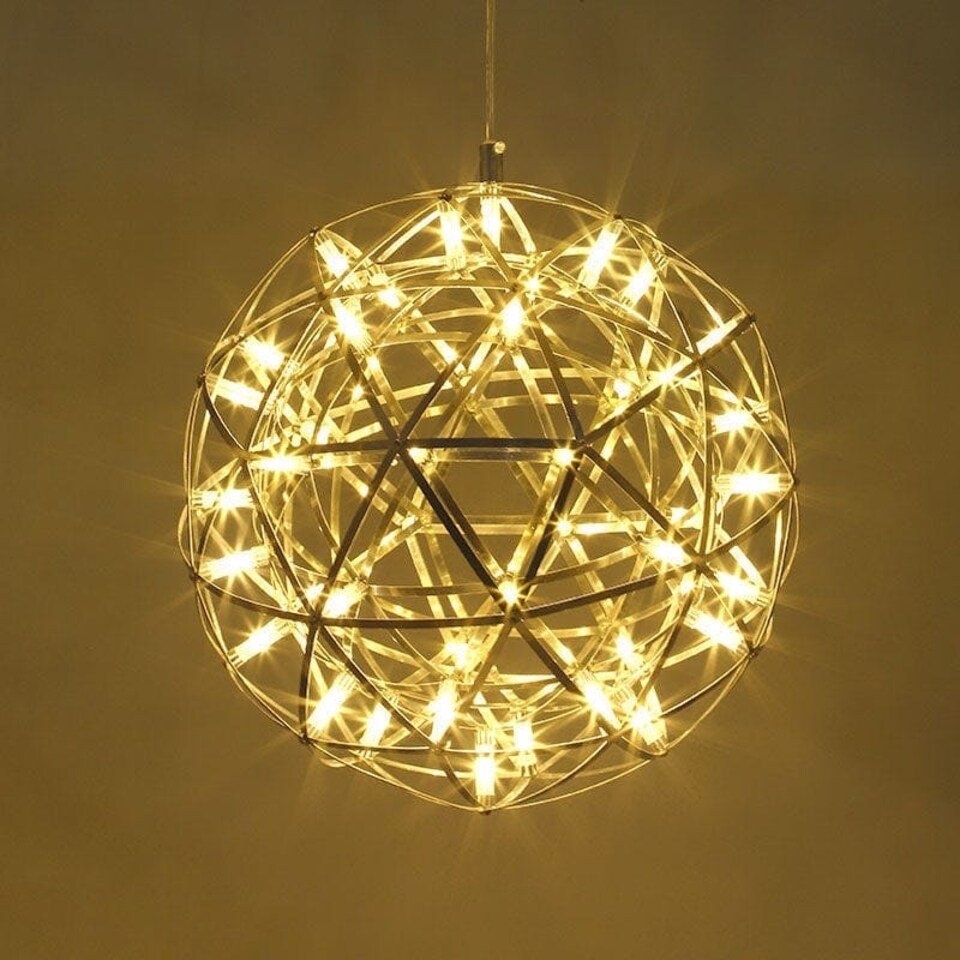 image 1 of CGC FAWKES Warm White 120 cm XXXL Large Gold Firework / Starburst LED Pendant Light Chandelier Gold