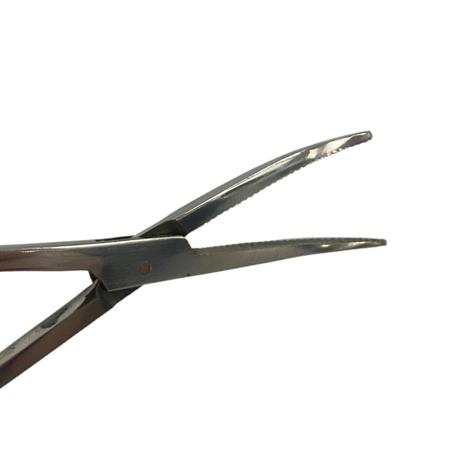 image 1 of NGT 10" Curved Stainless Steel Fishing Forceps - Angling Equipment
