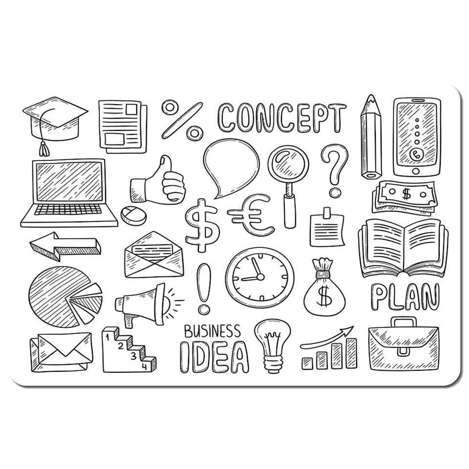 image 1 of Business doodles (Placemat & Coaster Set)