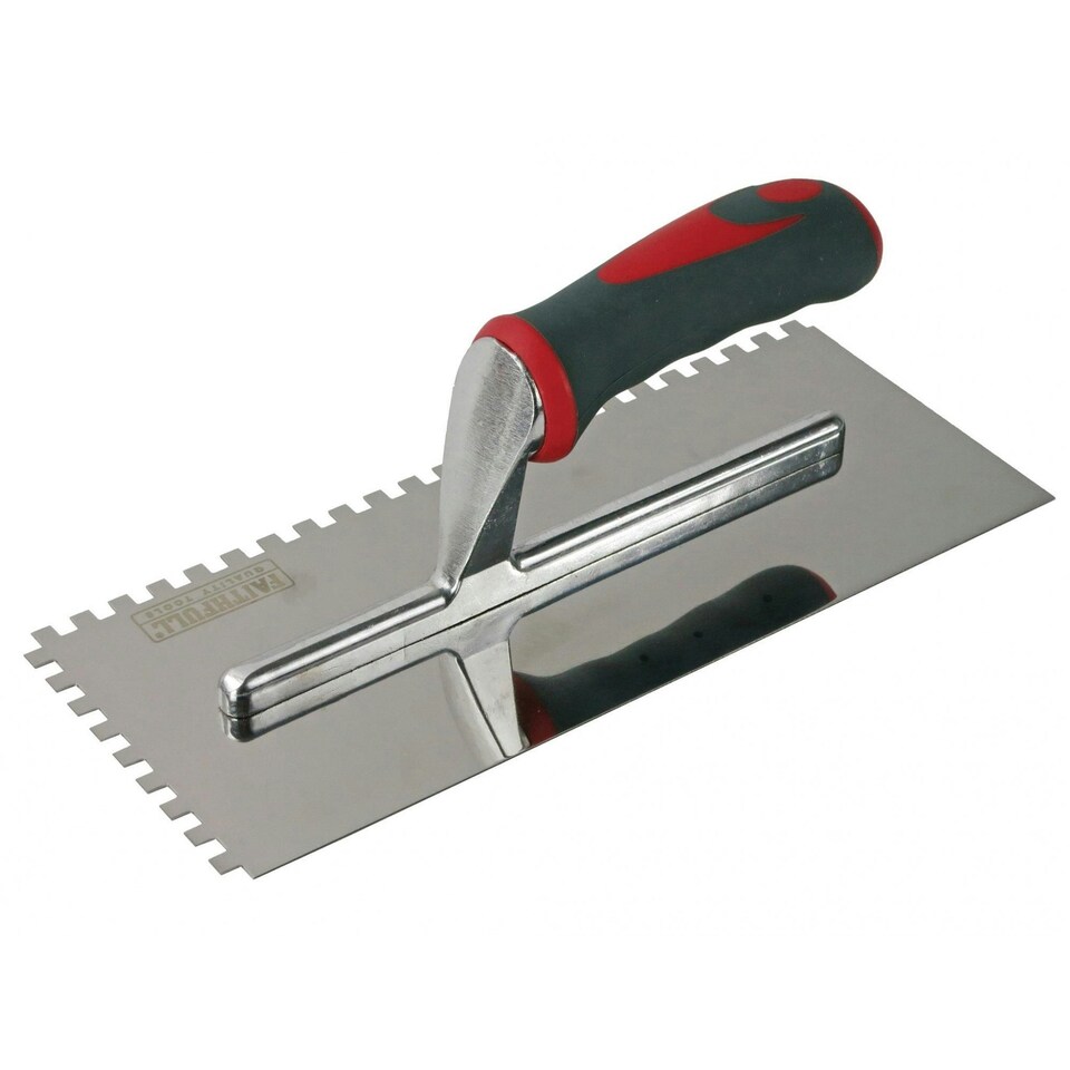 Faithfull Notched Trowel Serrated Edge - Multi Colour - 280 x 115mm (11 x 4.1/2in)